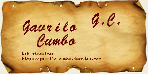 Gavrilo Cumbo vizit kartica